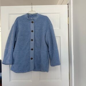 H&M Light Blue Teddy Jacket